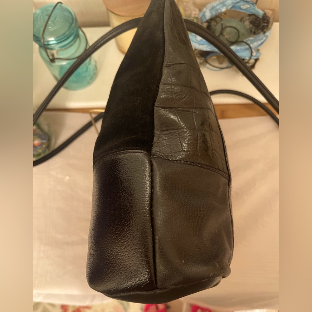 Giani Bernini Patchwork Vintage Black Leather Sho… - image 6